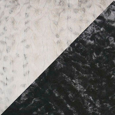 Winters Frost &amp; Cuddly Black Swatch | Luxury Faux Fur Throws | Pandemonium Millinery
