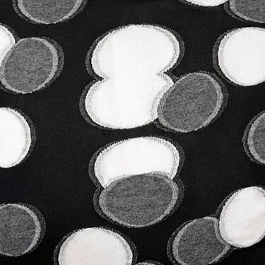 Fabric swatch of fabric Nova black, white and gray
