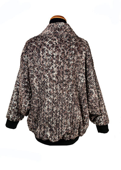 Bacall Jacket  Luxury Faux Fur in Calico Handmade by Pandemonium Seattle