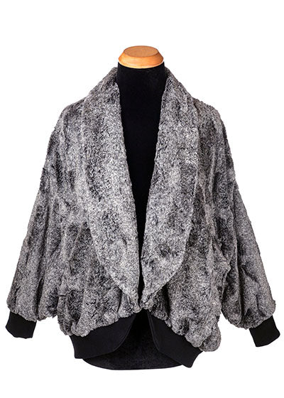 Bacall Style Jacket - Luxury Faux Fur in Nimbus handmade by Pandemonium Seattle
