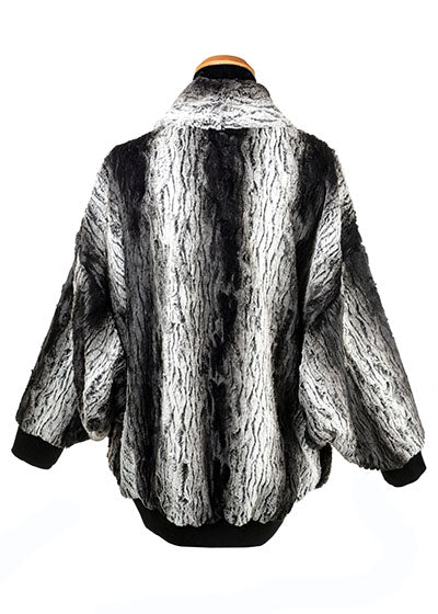 Bacall Jacket Luxury Faux Fur in Smouldering Sequoia handmade by Pandemonium Seattle 