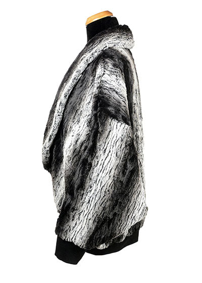 Bacall Jacket Luxury Faux Fur in Smouldering Sequoia handmade by Pandemonium Seattle 