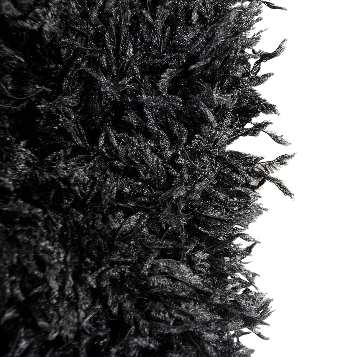 Throw Luxury Faux Fur in Black Swan Faux Feather by Pandemonium 