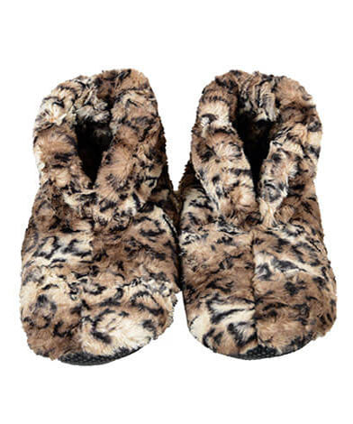 Bootie Slippers in Carpathian Lynx Luxury Faux Fur | Handmade in Seattle WA | Pandemonium Millinery