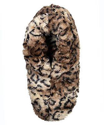 Bootie Slippers in Carpathian Lynx Luxury Faux Fur Top | Handmade in Seattle WA | Pandemonium Millinery