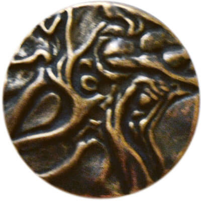 Button in Antique Bronze Metal | Pandemonium Millinery