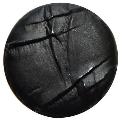 Button Black Leather-Look | Pandemonium Millinery