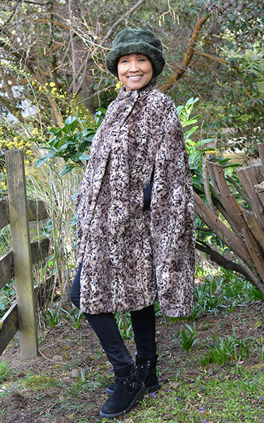 Long Cape - Luxury Faux Fur in Nimbus (One Left!)