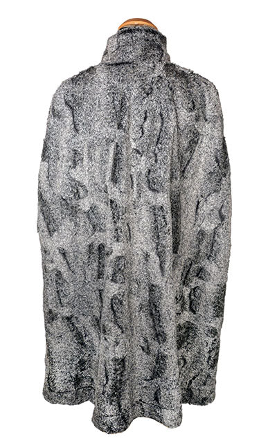 Long Cape Luxury Faux Fur in Nimbus handmade by Pandemonium Seattle