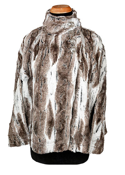 Capelet Luxury Faux fur in Birch handmade by Pandemonium Seattle