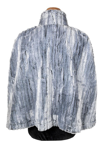 Capelet in Plush Faux Fur in Glacier Bay handmade by Pandemonium Seattle
