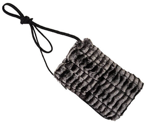 Cell Phone Case with Crossbody Cord | 8mm Black and White Luxury Faux Fur | Handmade in the USA by Pandemonium Seattle