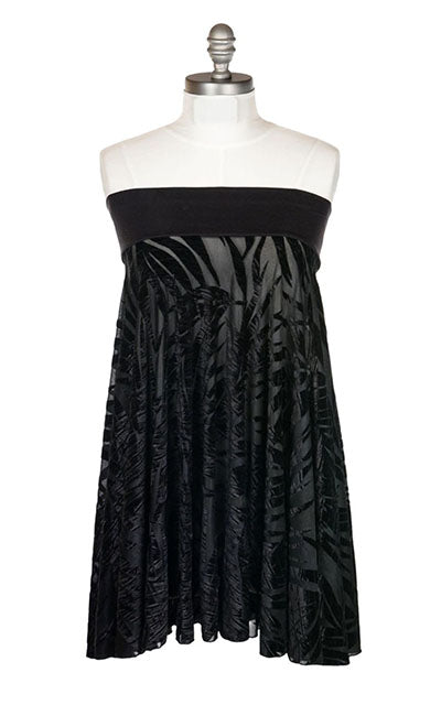 Circle Skirt worn as a short dress | Midnight Palm Burnout Velvet | LYC Handmade in Seattle WA