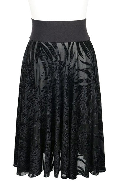 Circle Skirt | Midnight Palm Burnout Velvet | LYC Handmade in Seattle WA