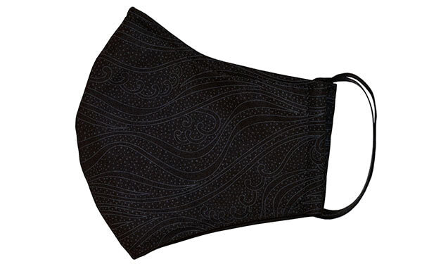 Men's Civvy Face Mask (Cone) - White Burmese - Handmade by Pandemonium Millinery Seattle, WA USA