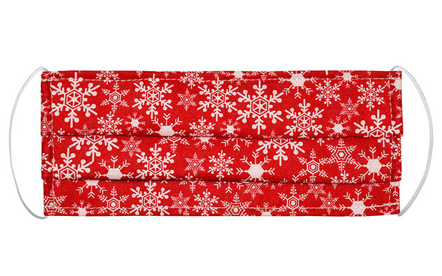 Men's Civvy Face Mask (Pleated) - Seattle Snowflake Holiday Collection - Handmade Pandemonium Millinery Seattle WA USA