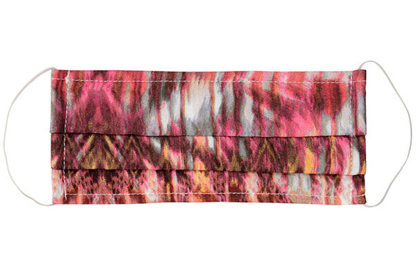 Civvy Face Mask (Pleated) - Pink Dream - Handmade by Pandemonium Millinery Seattle, WA USA