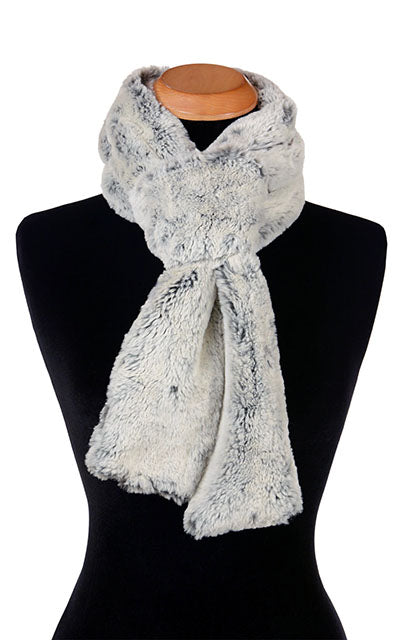 Classic Skinny Scarf | Frosted Juniper Faux Fur | Handmade USA by Pandemonium Seattle