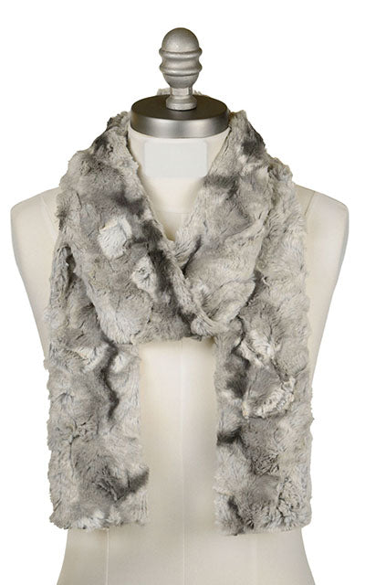 Classic Skinny Scarf | White Water Luxury Faux Fur | Handmade in the USA by Pandemonium Seattle