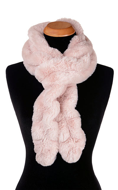 Royal Opulence Skinny Scarf in Rosé. Handmade by Pandemonium Seattle.