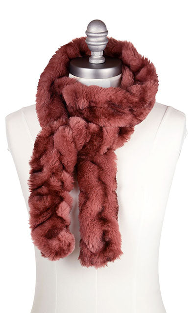 Royal Opulence Skinny Scarf in Maple Glow. Handmade by Pandemonium Seattle.