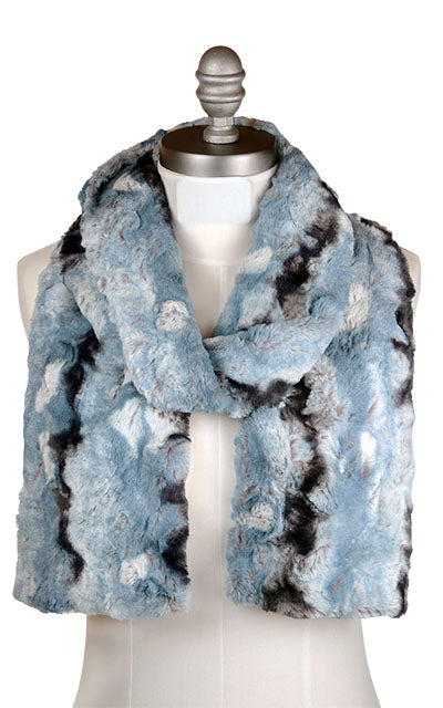 Classic Scarf | Rainier Sky Luxury Faux Fur | Handmade in the USA by Pandemonium Seattle