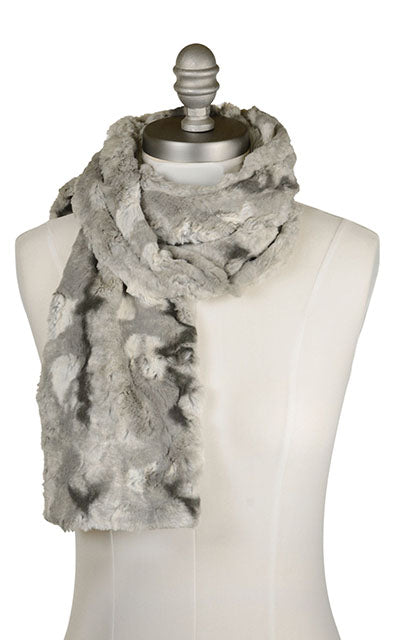 Classic Scarf | Rainier Sky Luxury Faux Fur | Handmade in the USA by Pandemonium Seattle