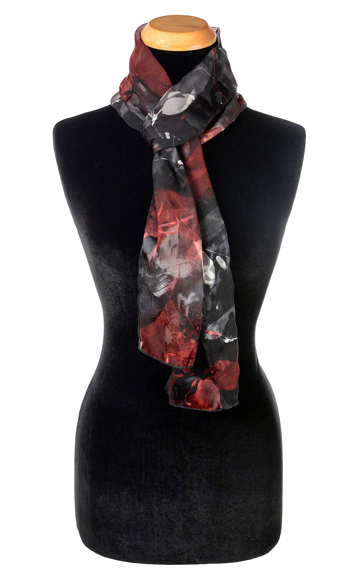 Women's Garden Path Classic Scarf in Poppy | Handmade in Seattle WA | Pandemonium Millinery