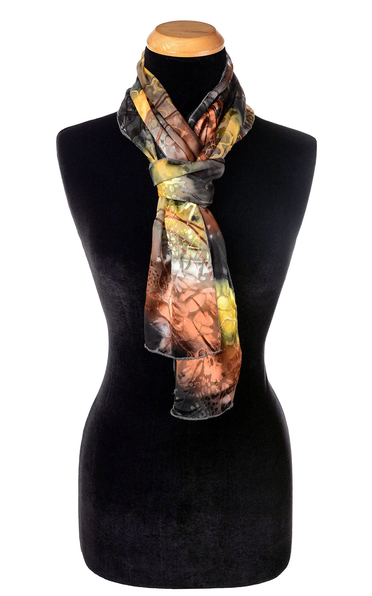 Women&#39;s Garden Path Classic Scarf in Tiger Lily | Handmade in Seattle WA | Pandemonium Millinery