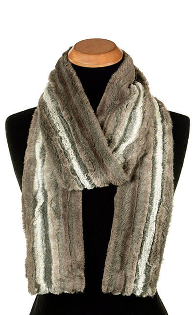 Classic Skinny Size Women's Scarf Plush Faux Fur in Willows Grove by Pandemonium Millinery