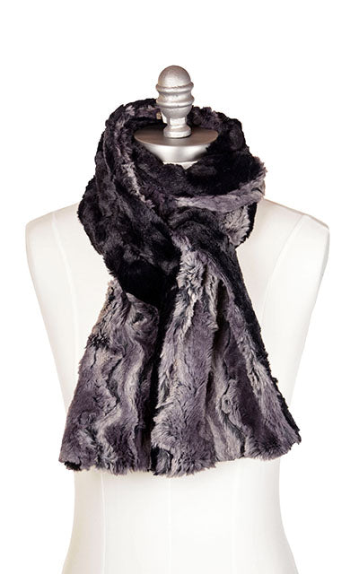 Classic Scarf - Two-Tone, Luxury Faux Fur in Muddy Waters