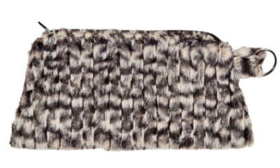 Coin Purses in Cobblestone Faux Fur Handmade in US by Pandemonium Seattle