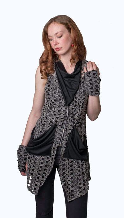 Fingerless Gloves on Model | Lunar Landing with Abyss | Pandemonium Millinery