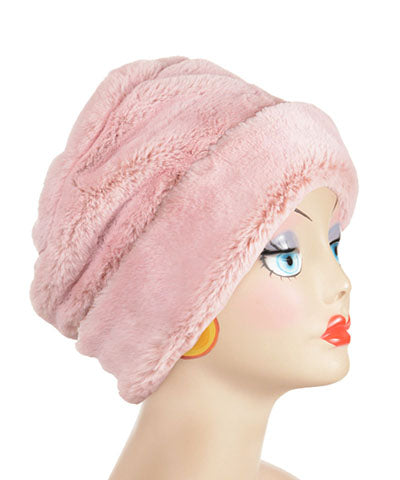 Cuffed Pillbox | Frosted Cedar Faux Fur | Handmade USA by Pandemonium Seattle