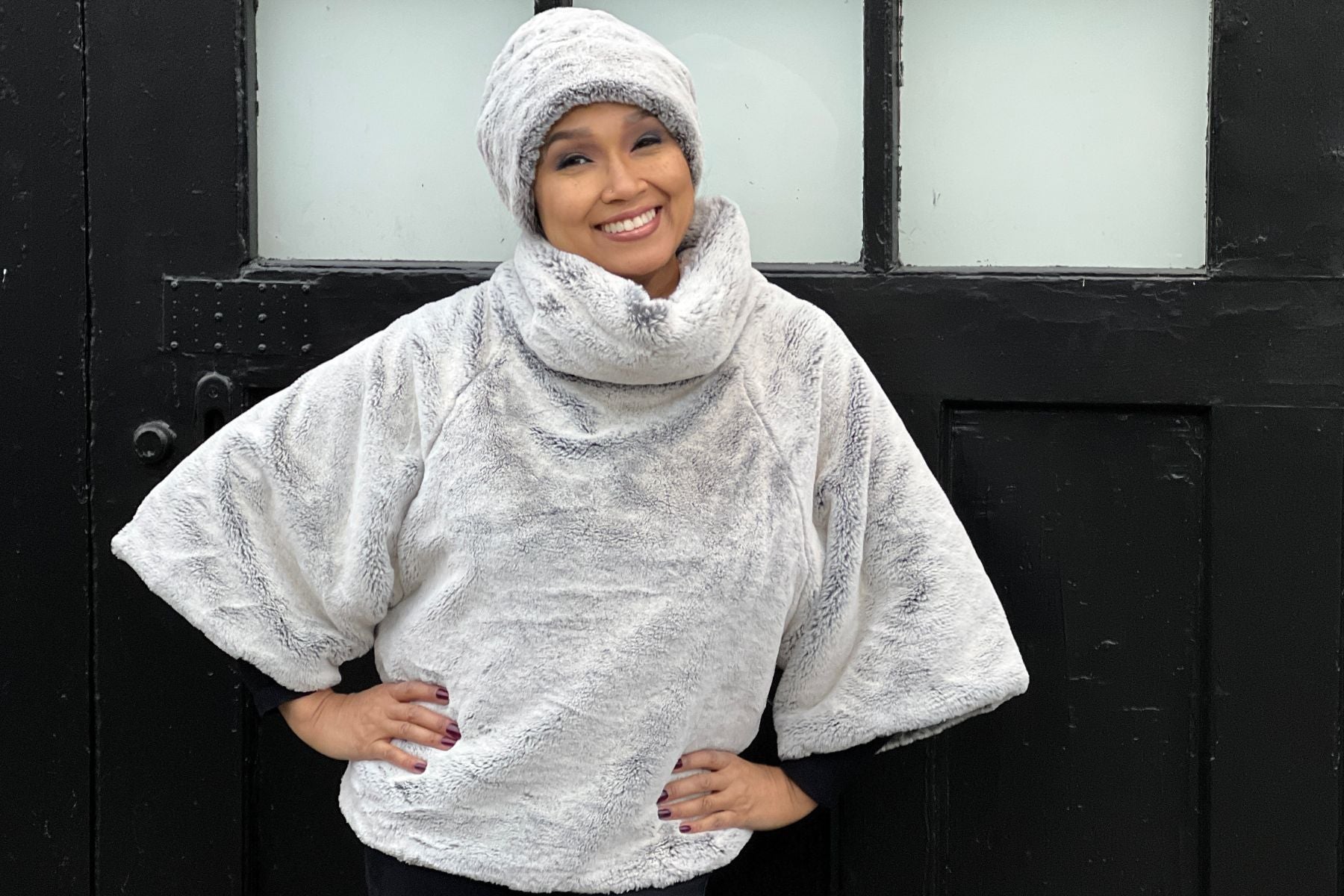 Sweater Top | Frosted Juniper Faux Fur | Handmade in the USA by Pandemonium Millinery