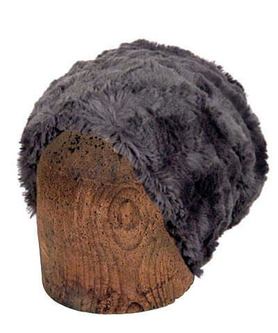 Men's Cuffed Pillbox | Cuddly Faux Fur in Gray | handmade Seattle, WA USA by Pandemonium Millinery
