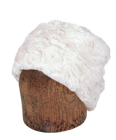 Men's Cuffed Pillbox | Cuddly Faux Fur in Ivory | handmade Seattle, WA USA by Pandemonium Millinery