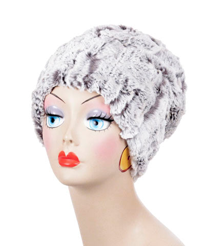 Cuffed Pillbox Two Tone Luxury Faux Fur In Khaki Made In Seattle