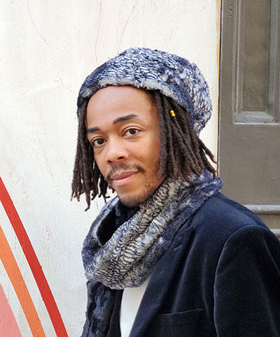 Cuffed Pillbox In Black Mamba Made In Seattle