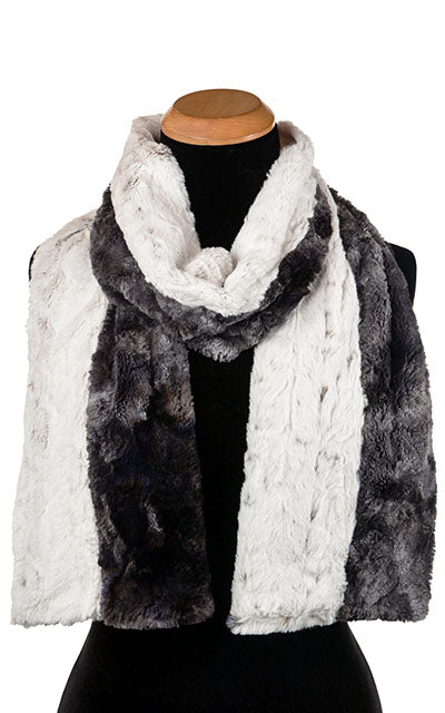 Dual Tone Scarf Two Tone Highland Sky And Winter Frost Handmade In Seattle