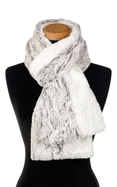 Dual Tone Scarf Two Tone Khaki and Cuddly Ivory Handmade In Seattle