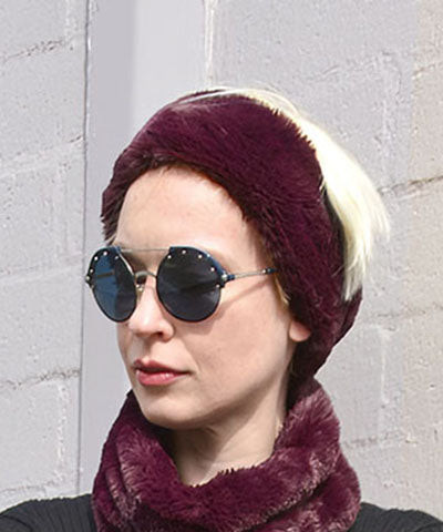 Ear / Neck Cozy - Royal Opulence Faux Furs (Merlot - Limited Availability) (Wholesale)