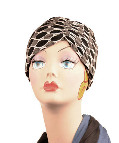 Slouchy Edith Turban Hat - Black and White! Solar and Lunar Eclipse