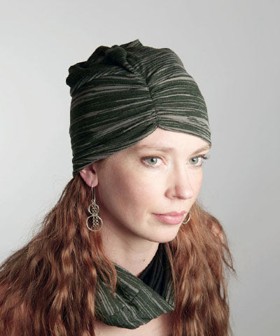Slouchy Edith Turban Hat - Soft and Striped Available in Reflections Jersey Knit!