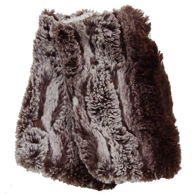 Fingerless Gloves | Luxury Faux Fur in Chinchilla Brown | Pandemonium Millinery