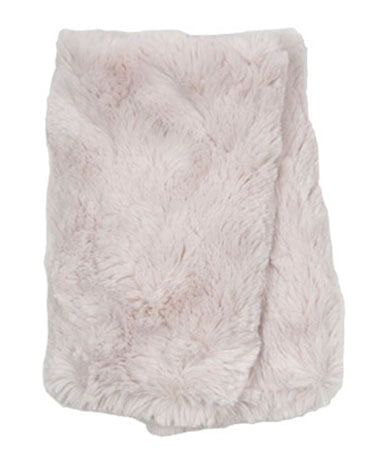 Fingerless Texting Gloves in 8MM Faux Fur in Sepia with Cuddly Sand Faux Fur - Shown Reversed