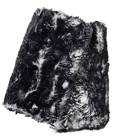 Fingerless Texting Gloves | Luxury Faux Fur Black Mamba | Handmade Pandemonium Millinery Seattle WA USA