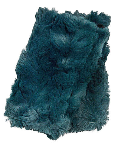 Reversible Fingerless Gloves | Peacock Pond Luxury Faux Fur | Pandemonium Millinery