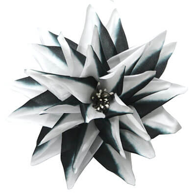 Flower Trim Starburst in Black and White | Pandemonium Millinery