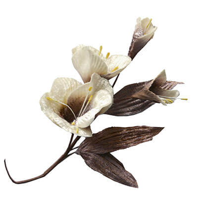 Velvet Flower Brooch in Cream | Pandemonium Millinery